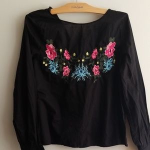 Embroidered h&m shirt